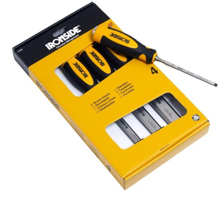 Ironside 134080 Stemjernsett 4 deler, med eggbeskytter, Håndverktøy