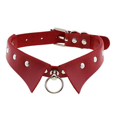 Läder Choker Punk Krage Dam Nitar Dubbade Chocker
