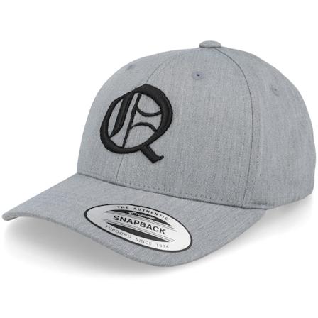 Kiddo Cap - Grijs adjustable Cap - Kids Q Letter 3d Heather Grey Adjustable @ Hatstore