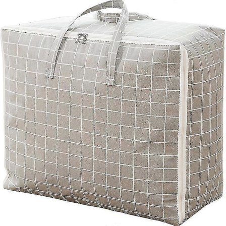 Fuktsikker oppbevaringspose i bomull og lin, sorteringspose for dyner og klær, flyttepose for bagasje, bærbar fortykket støvpose -