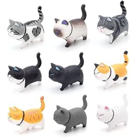 9 kpl kissan auton sisustus koriste ajoneuvon sisustus kissanpentu kissa hahmot lahjat auton tarvikkeet (viileä väri)