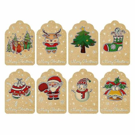 Julklappsetiketter Klistermärken God Jul Etiketter Rulle Julklistermärken För Gåvor Kristus