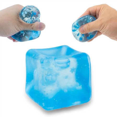 Jääkuutio Squishy-lelut, TPR Läpinäkyvä Jäälohko Mochi Squishy Fidget-lelut Stressipallot Stressistä Vapauttava Leikki Puristuslelut Mini Squishy-