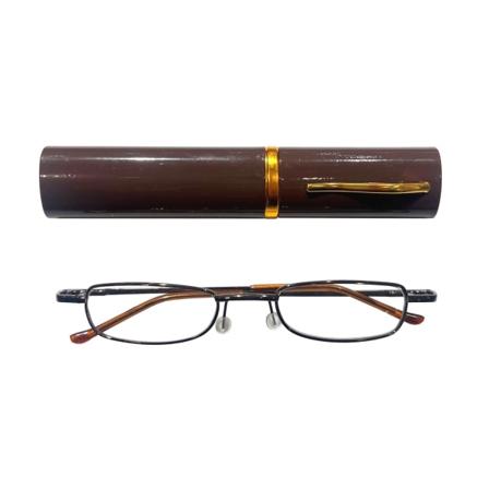 Duga Läsglasögon 3.5 med fodral brun Brown