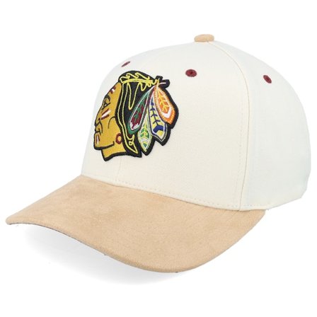 Mitchell & Ness - NHL Beige adjustable Lippis - Chicago Blackhawks Cardinal Classic Red Cream Adjustable @ Hatstore