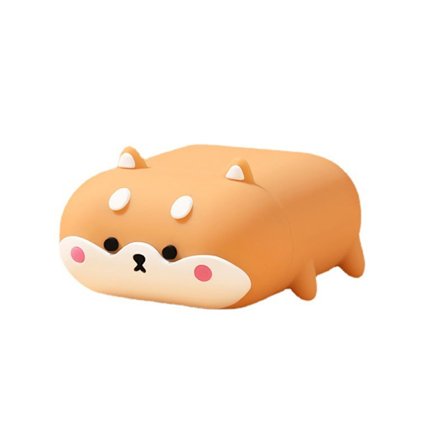 Kompatibel med Airpod Case 1 och 2, Shiba Gou Headphone Case, Söt Cartoon 3D Silikon Fashion Skyddande Läderfodral, Roligt Fodral för Pojkar, Flickor,