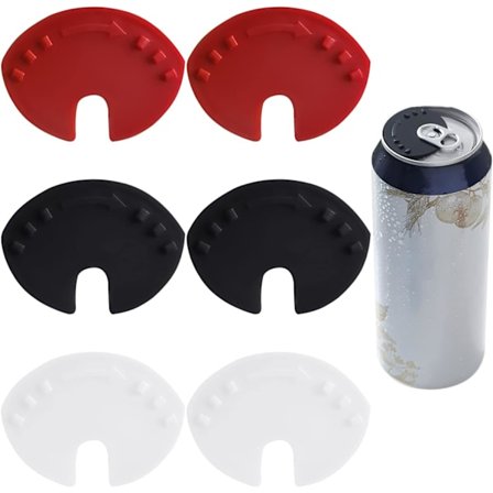 Lokk til drikkebokser, 6 stk. drikkebokslokk (tilfeldig farge), gjenbrukbare plastlokk til brusbokser, for drikkevarer