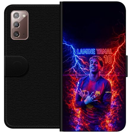 Yhteensopiva Lompakkokotelo Samsung Galaxy Note20 Viktor Gyökeresin muotokuva Arsenal-paita päällä, jossa intensiivinen katse ja tumma dramaattinen ta