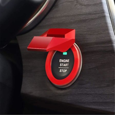 Startknappskydd för bilmotor (Röd), Startknapp Nyckel Tändning