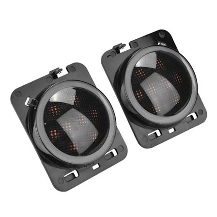 /EA/Et par LED-skærme Blinklys sidemarkeringslys passer til Jeep Wrangler JK 2007-2015