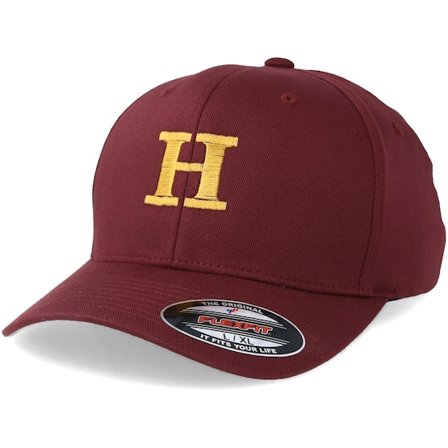 Iconic - Rød flexfit Kasket - The H Maroon Flexfit @ Hatstore