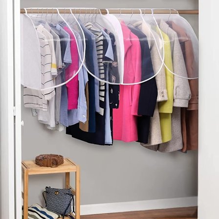 3-pakks hengende klesskapdeksler for oppbevaring av støvskulderdeksler