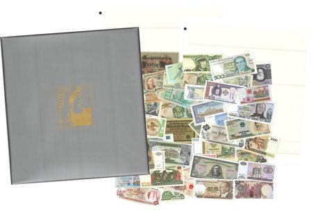 45-50 pengesedler med album og 24 sider