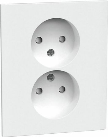 STIKKONTAKT INNFELT CONNECT 2 HOME UTEN JORD 2-VEIS HVIT