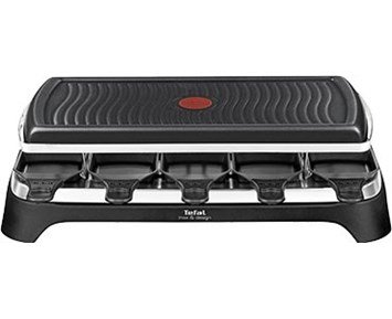 Tefal Raclettegrill inox design - Raclettegrill med 10 småpanner