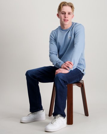 Lee Badge LB Crew Bleu Pulls Garçon - Kids Brand Store