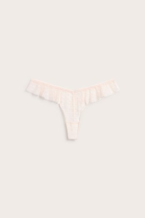 Kappahl | Półstringi z wzorem w serca Jasnoróżowy XL | Jasnoróżowy