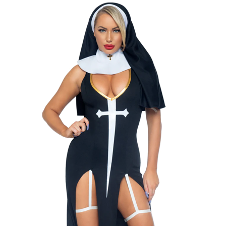 Syndig Nonne Kostume S