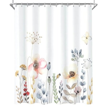 Lollanda Bruseforhæng Vandtæt stofbruseforhæng, badekarforhæng med ringe, størrelse 180 cm x 180 cm