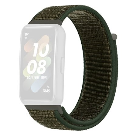 Huawei Band 7 nylonkellohihna - Armeijan Vihreä