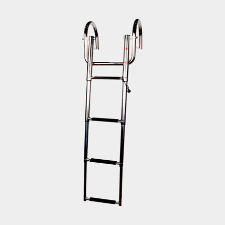 Scaletta da bagno / scala da banchina pieghevole NOCK Dockstep, acciaio inox resistente agli acidi, 4 gradini, telescopica, 116 cm, 37.5 cm