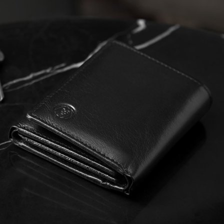 Portefeuille wrap en cuir noir California pour hommes - Portefeuilles - pour Hommes - Lucleon