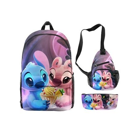 Stitch Tredelt Student Ryggsekk19