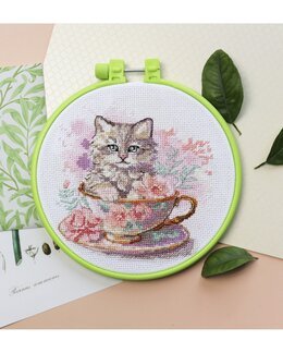 Brodeikit Billede Sød Kat - Abris Art