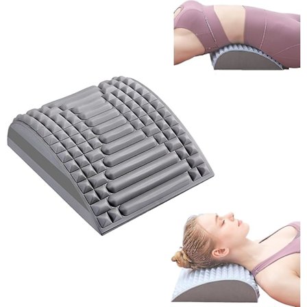 Nedre ryggmassasje smertelindring behandling strekker ryggstrekker pute kronisk korsryggstøtte prolaps holdningskorrigerende pute