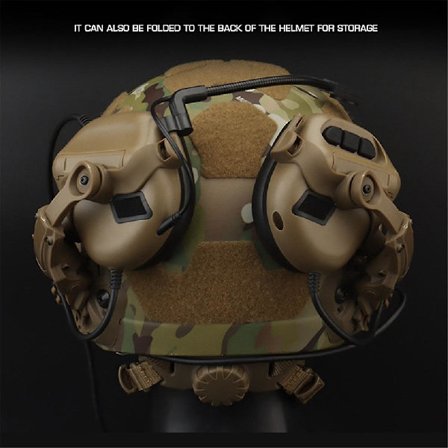 Taktisen kuulokkeen pidike Kypärään kiinnitettävä lisävaruste Rail-sovitinsarja Säädettävä Pickup-meluvaimenninpidike, Sarja C(Armygreen)