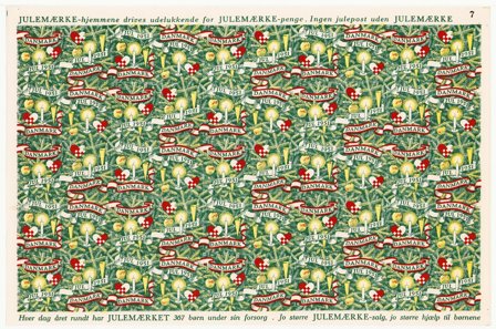 Danmark - Julemærkeark 1951 - Utakket - Ubrugt eller foldet