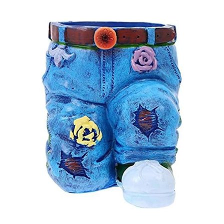 Jeans Blomst Dekorativ Plantepotte Blomsterpotte Borddekorasjon Statue Plantekasse Blomsterpotte Liten Plante