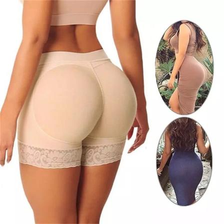 CDQ Rumpeforsterker Trosa Body Shaper Polstret Løft Rumpe Hoftetruse Aprikos M