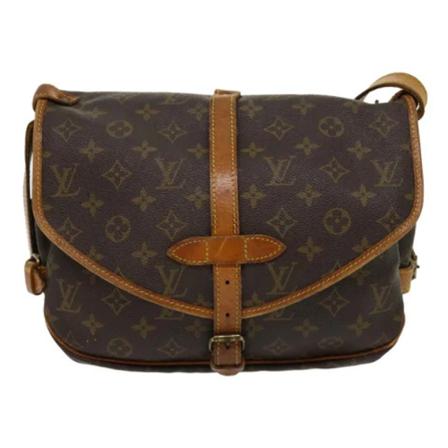Louis Vuitton Vintage, Pre-owned Saumur 30 Monogram Messenger Bag Bruin, Dames, Maat:ONE Size