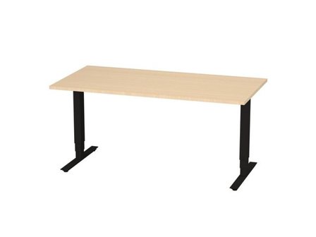 deNord Design Bord höj/sänk Pro 1600x800 björk/svart - Lyreco - Kontorsmöbler och inredning - Bord och hurtsar - Skrivbord - Höj/sänkbar