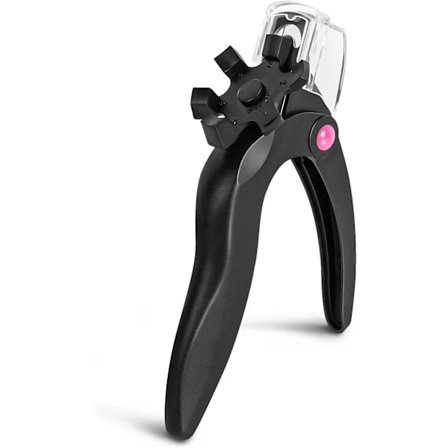 Black Acrylic Nail Clipper with Size Gauge and Catcher