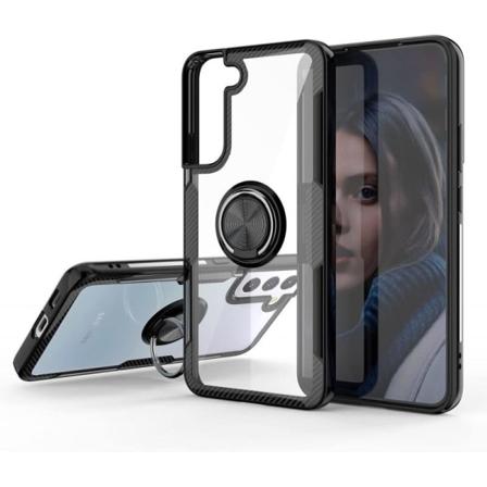 Samsung S22 K yt nn llinen iskunkest v kotelo sormustelineell V4 Transparent