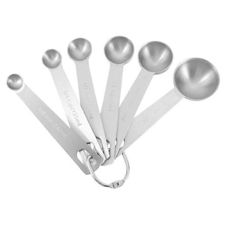 Måleskeer, sæt med måleskeer og kopper i rustfrit stål, lille spiseske med metriske og amerikanske mål HZD