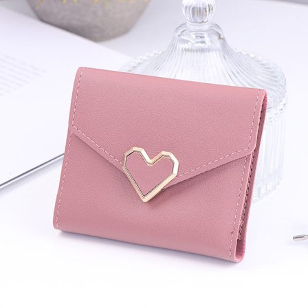 1 Stk Love Heart Lommebok Kvinner Pung Mini Mynt Pung Kortlomme