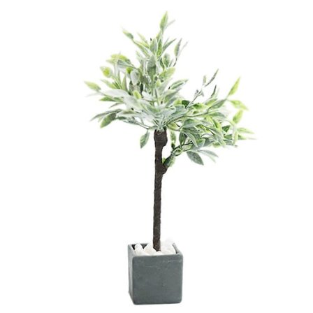 Miniatyrväxter i kruka, Bonsai Dekoration Passar 1:6 1:8 1:12 Tillbehör, Svart