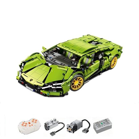 Cyberpunk Lambo Grøn Superbil Byggesæt - 1:14 Skala Fjernstyret Racerbil Model med Lys, 1280 Dele STEM Uddannelsesmæssigt for Børn
