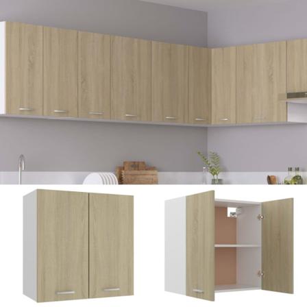 Vidaxl Väggskåp Sonoma-ek 60x31x60 Cm Konstruerat Trä Brun