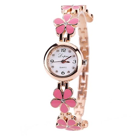 Student Damklocka Blomma Armband Legering, Rosa