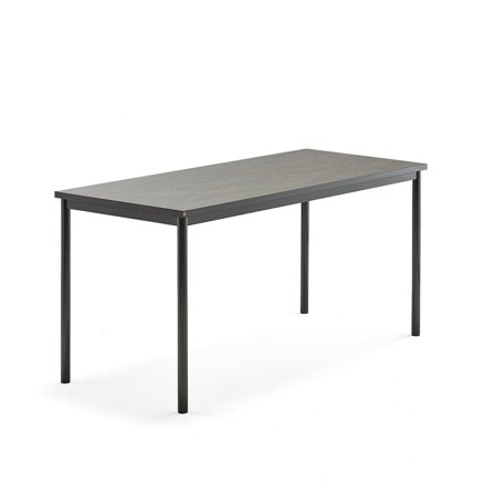 Desk SONITUS, 1600x700x760 mm, dark grey linoleum, anthracite