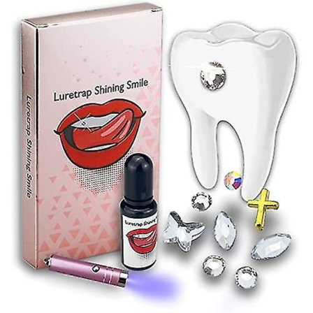 Gör själv dental Gemst Kit med ljushärdning och lim, 20 Tiktok Crystal Jewelry Starter Kit