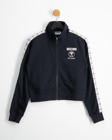 Moschino ZIPPED SWEATSHIRT Schwarz Hoodies/Kapuzenpullover Mädchen - Kidsbrandstore