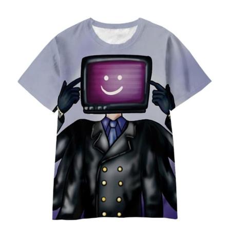 Barn Pojkar Flickor Skibidi Toalett Tryckt Kortärmad T-shirt Casual Topp Unisex C 160cm