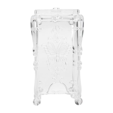 Organiseringslåda för bomullsrondeller, nagelkonst, smink - Transparent