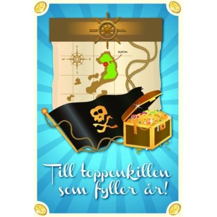 Tillykke-kort, til den øverste fyr, der fylder år - spar