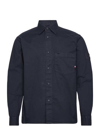 Garment Dyed Overshirt Overshirts Marineblå Tommy Hilfiger*Betinget Tilbud